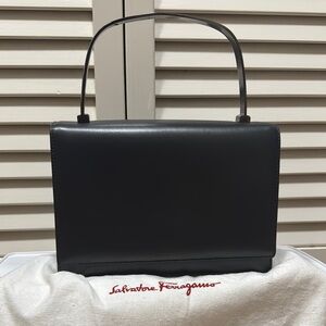 Salvatore Ferragamo Gray Leather Handbag